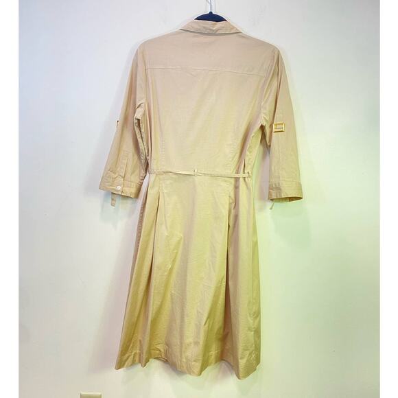 Tory Burch Tan Wardrobe Capsule Dress, Safari ,Quiet Luxury , Belted Classic 10 - Picture 6 of 10